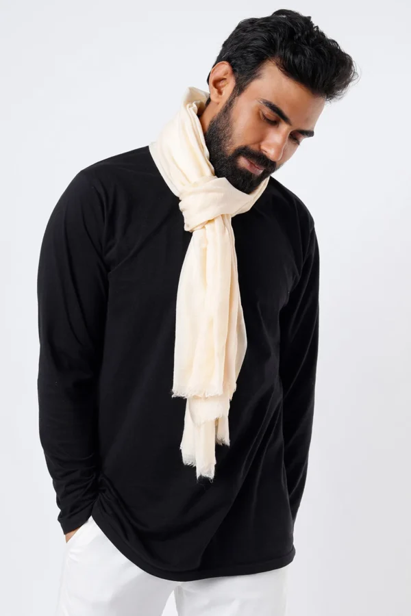 Eggshell White Pashmina Stole