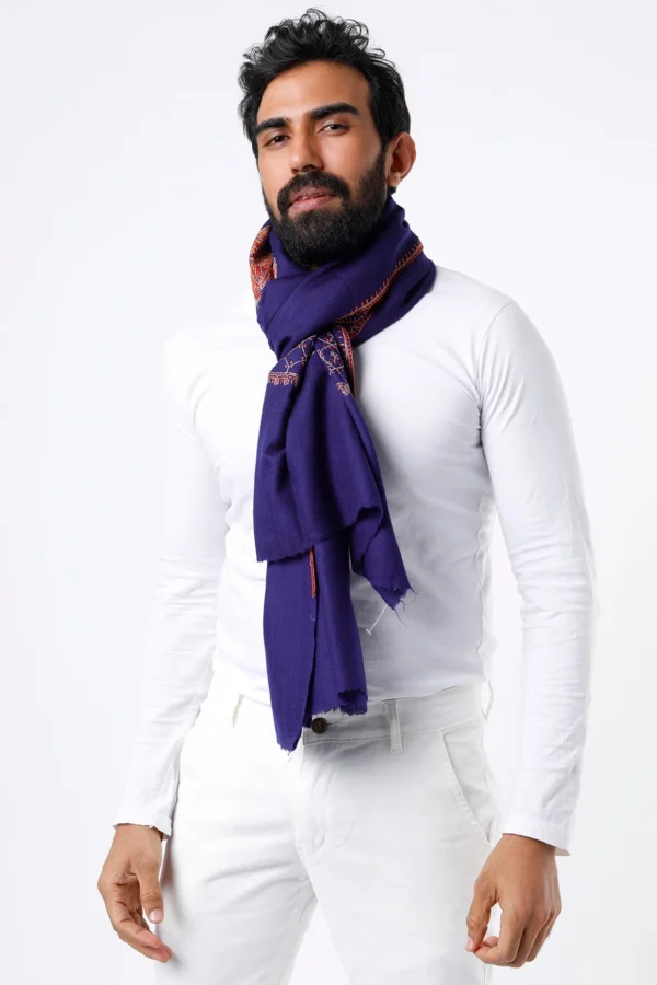 Violet Embroidered Wrap