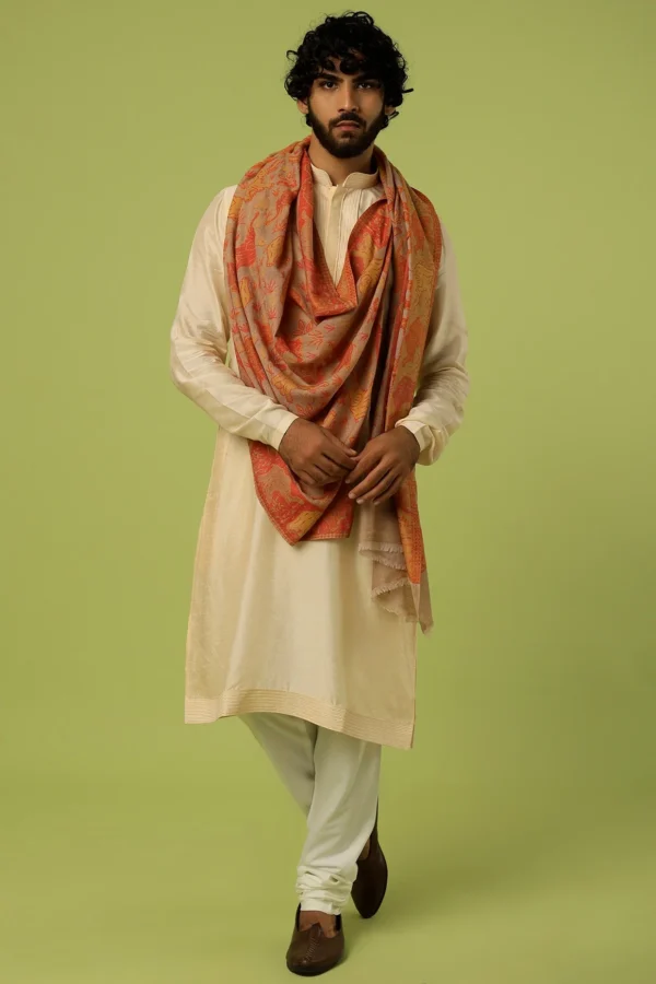 Burnt Orange Printed Shawl